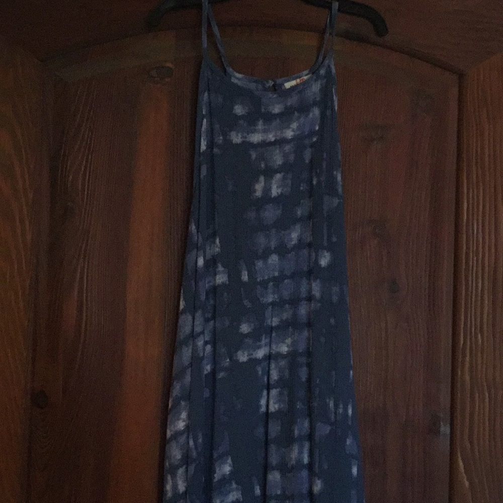 Blue and White Flowy Dress